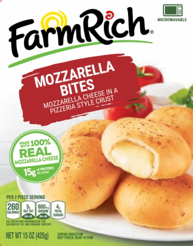 Farm Rich Mozzarella Bites, Frozen Appetizer Perspective: right