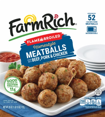 Farm Rich Fully Cooked Homestyle Meatballs Perspective: right