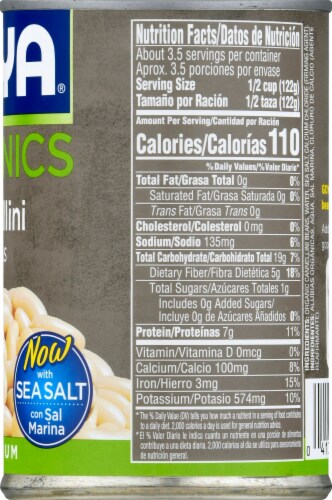 Goya® Organics Low Sodium Cannellini Beans Perspective: right