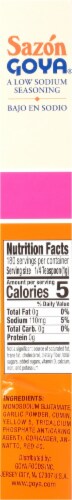 Sazon Goya® Low Sodium Coriander & Annatto Seasoning Perspective: right