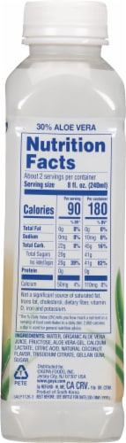 GOYA Aloe Vera Drink Coconut Flavor 16.9 fl. oz. Perspective: right