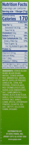 Goya® Black Bean Burgers Perspective: right