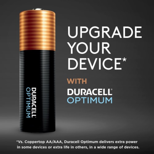 Duracell® Optimum AA Batteries - 6 Pack Perspective: right