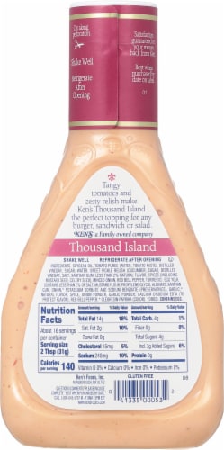 Ken's Steak House Thousand Island Salad Dressing Perspective: right