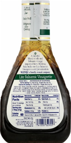 Ken's Steak House Lite Balsamic Vinaigrette Salad Dressing & Marinade Perspective: right