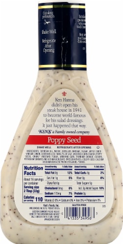 Ken's Steak House Poppy Seed Salad Dressing Perspective: right