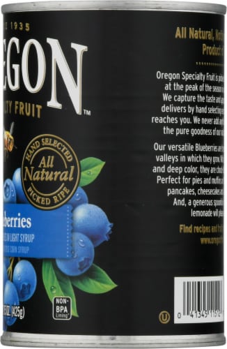 Oregon™  Specialty Fruit Blueberries In Light Syrup Perspective: right