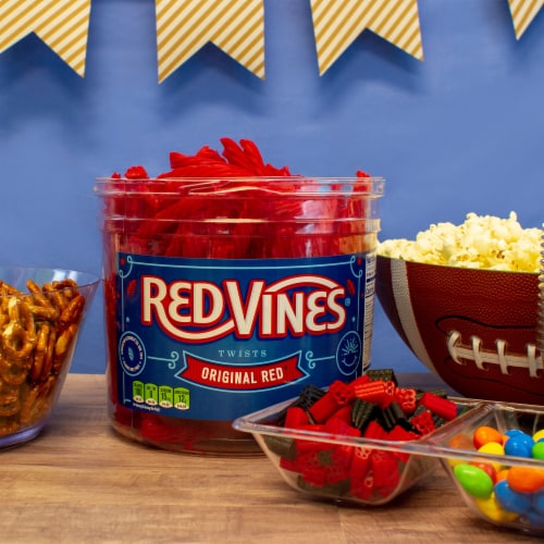 Red Vines Bulk Jar Original Red Licorice Candy Twists Perspective: right