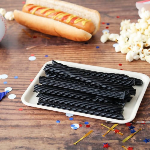 Red Vines Black Licorice Bulk Jar Candy Twists Perspective: right