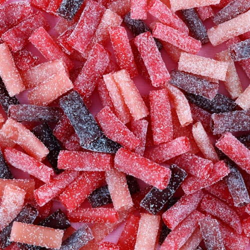 Sour Punch King Size Rad Reds Fruity Flavors Candy Bites Perspective: right