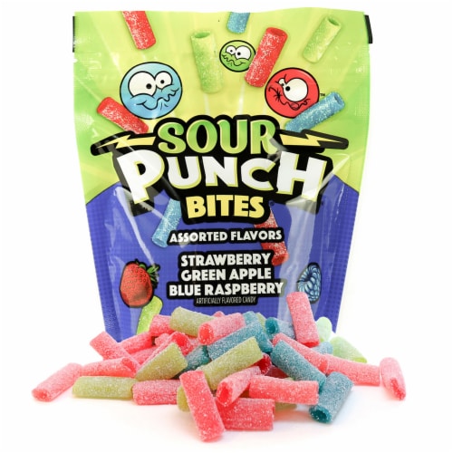 Sour Punch Share Size Assorted Flavors Candy Bites Perspective: right