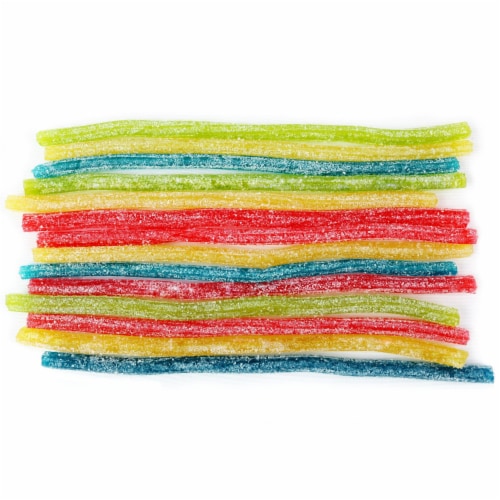 Sour Punch King Size Chewy Rainbow Candy Straws Perspective: right