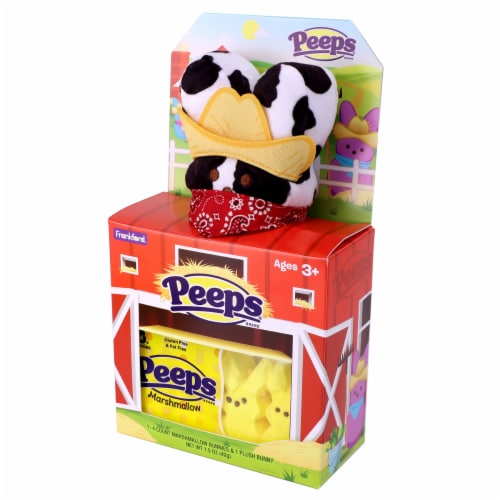 PEEPS® Bunny Farm House Plush Gift Set Perspective: right
