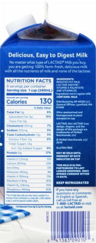 Lactaid® Lactose Free 2% Reduced Fat Milk Perspective: right