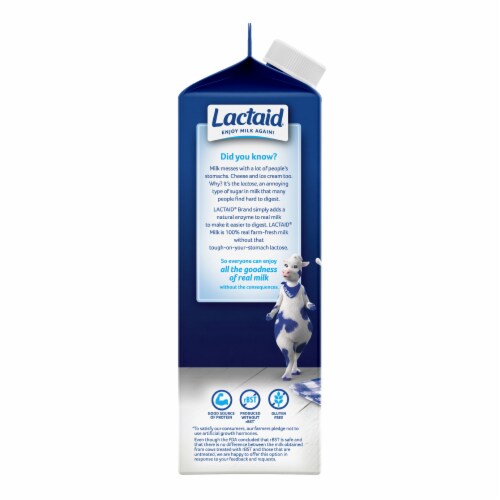 Lactaid® Lactose Free 2% Reduced Fat Milk Quart Perspective: right