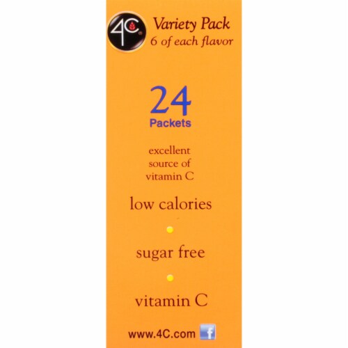 4C® Sugar Free Drink Mix Variety Pack 24 Count Perspective: right