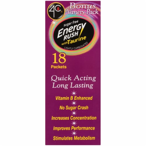 4C Energy Rush with Taurine Drink Mix Perspective: right