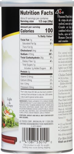 4C® Japanese Style Seasoned Panko Bread Crumbs Perspective: right