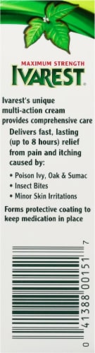 Ivarest Poison Ivy Itch Relief Cream Perspective: right