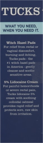 Tucks® Multi-Care Lidocaine Cream and Witch Hazel Pads Hemorrhoid Relief Kit Perspective: right