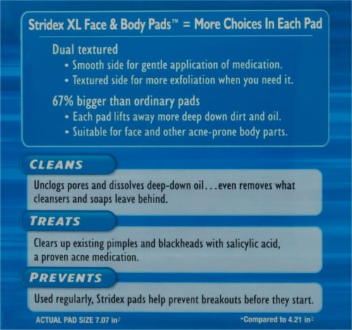 Stridex XL Face & Body Pads Perspective: right