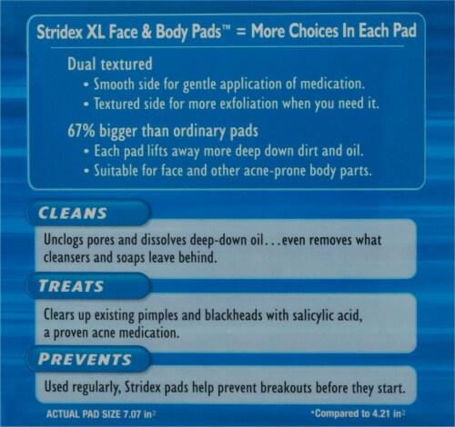 Stridex® XL Face & Body Pads Perspective: right