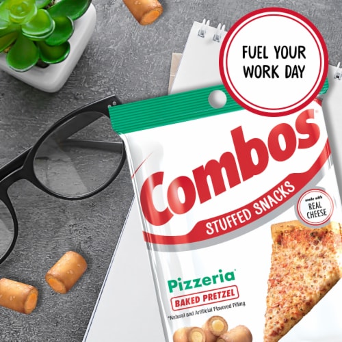 Combos Stuffed Snacks Pizzeria Baked Pretzel Snacks Perspective: right