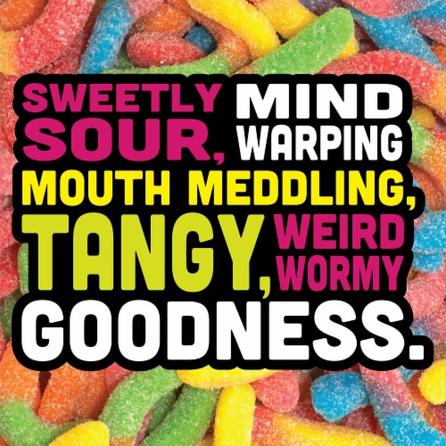 Trolli Sour Brite Crawlers Sweet and Sour Gummy Worm Candy Bag Perspective: right