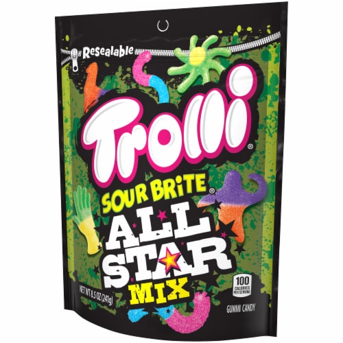 Trolli Sour Brite All Star Mix Gummy Candy Perspective: right