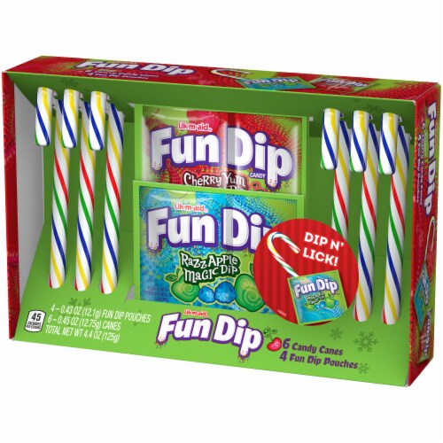 Brach's Cherry Candy Canes with Fun Dip Pouches Perspective: right