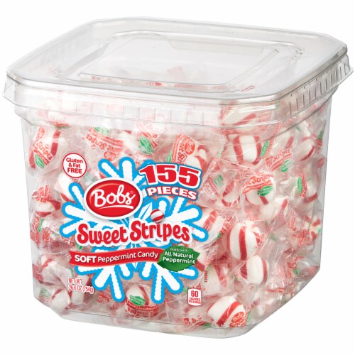 Bob's® Holiday Sweet Stripes Soft Peppermint Candy Perspective: right