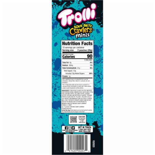 Trolli® Sour Brite Crawlers Minis Valentine Candy Perspective: right