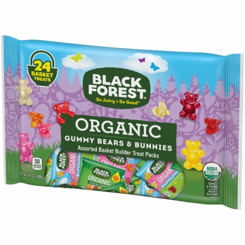 Black Forest® Organic Gummy Bears & Bunnies Assorted Basket Builder Treat Packs Perspective: right