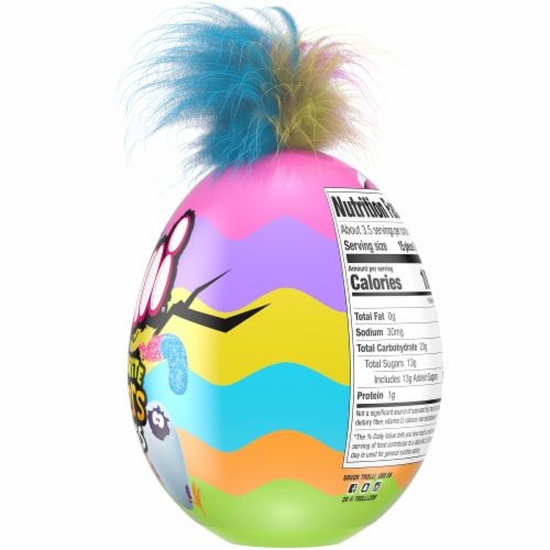 Trolli Sour Brite Mini Crawlers Crazy Hair Puzzle Egg Perspective: right