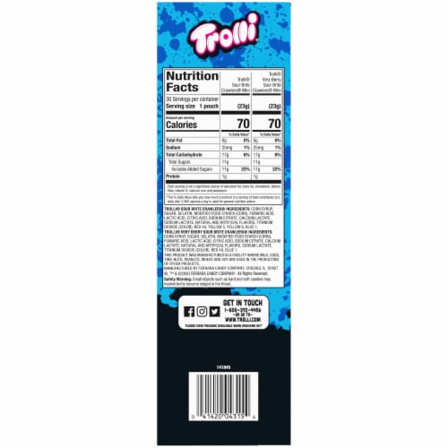 Trolli Sour Brite Crawlers - Assorted - 30 pk Perspective: right