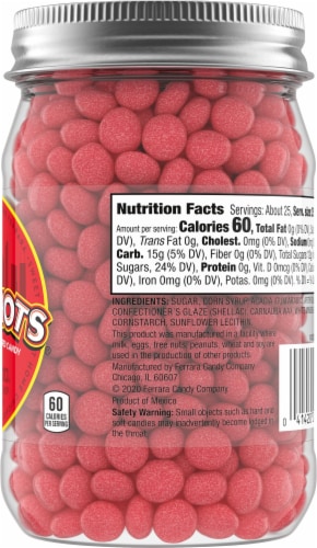 Red Hots® Cinnamon Flavored Candy Jar Perspective: right
