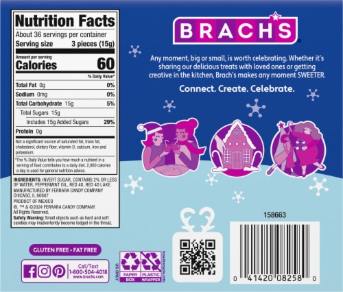 Brach's® Holiday Soft Peppermint Candy Carton Perspective: right