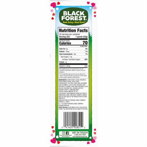 Black Forest® Valentine Hearts Fruit Flavored Snacks Perspective: right