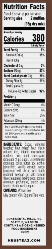 Krusteaz® Double Chocolate Muffin Mix Perspective: right