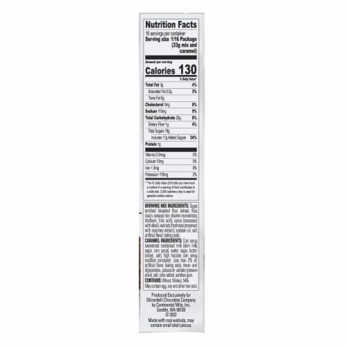 Ghirardelli® Caramel Walnut Turtle Brownie Mix Perspective: right