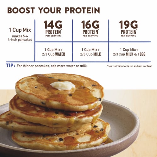 Krusteaz® Protein Blueberry Pancake Mix Perspective: right