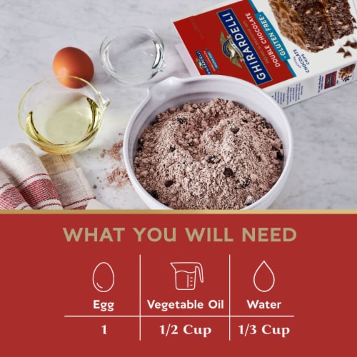 Ghirardelli® Gluten Free Double Chocolate Includes Chocolate Chips Brownie Mix Perspective: right