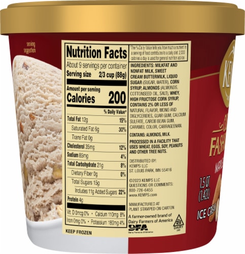 Kemps® Old Fashioned Maple Nut Ice Cream Tub Perspective: right