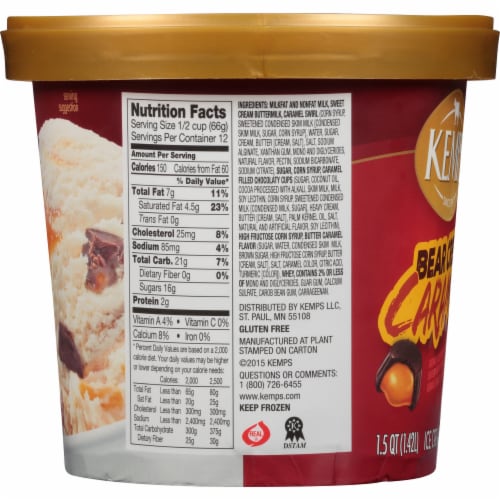 Kemps Bear Creek Caramel Ice Cream Tub Perspective: right