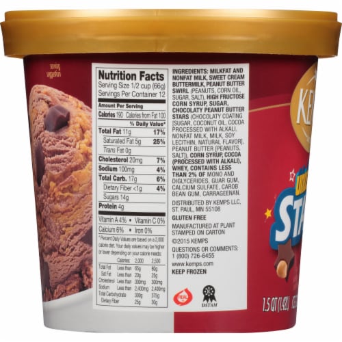 Kemps Under The Stars Ice Cream Tub Perspective: right