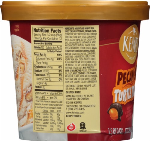 Kemps® Pecan Turtle Trail Ice Cream Tub Perspective: right