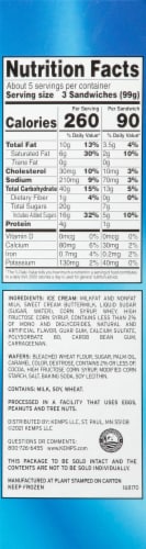 Kemps Vanilla Mini Ice Cream Sandwiches Perspective: right