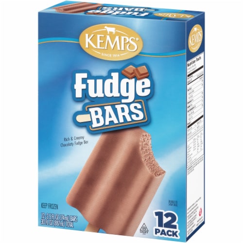 Kemps Fudge Frozen Dairy Dessert Bars Perspective: right