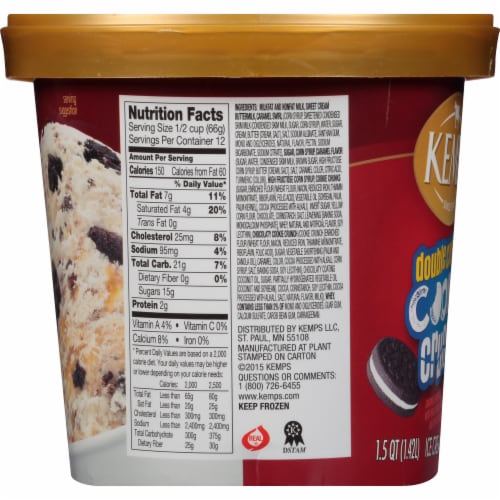 Kemps Double Caramel Cookie Crunch Ice Cream Perspective: right