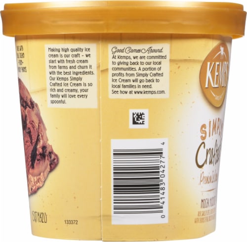 Kemps Simply Crafted Mocha Mudslide Ice Cream Tub Perspective: right
